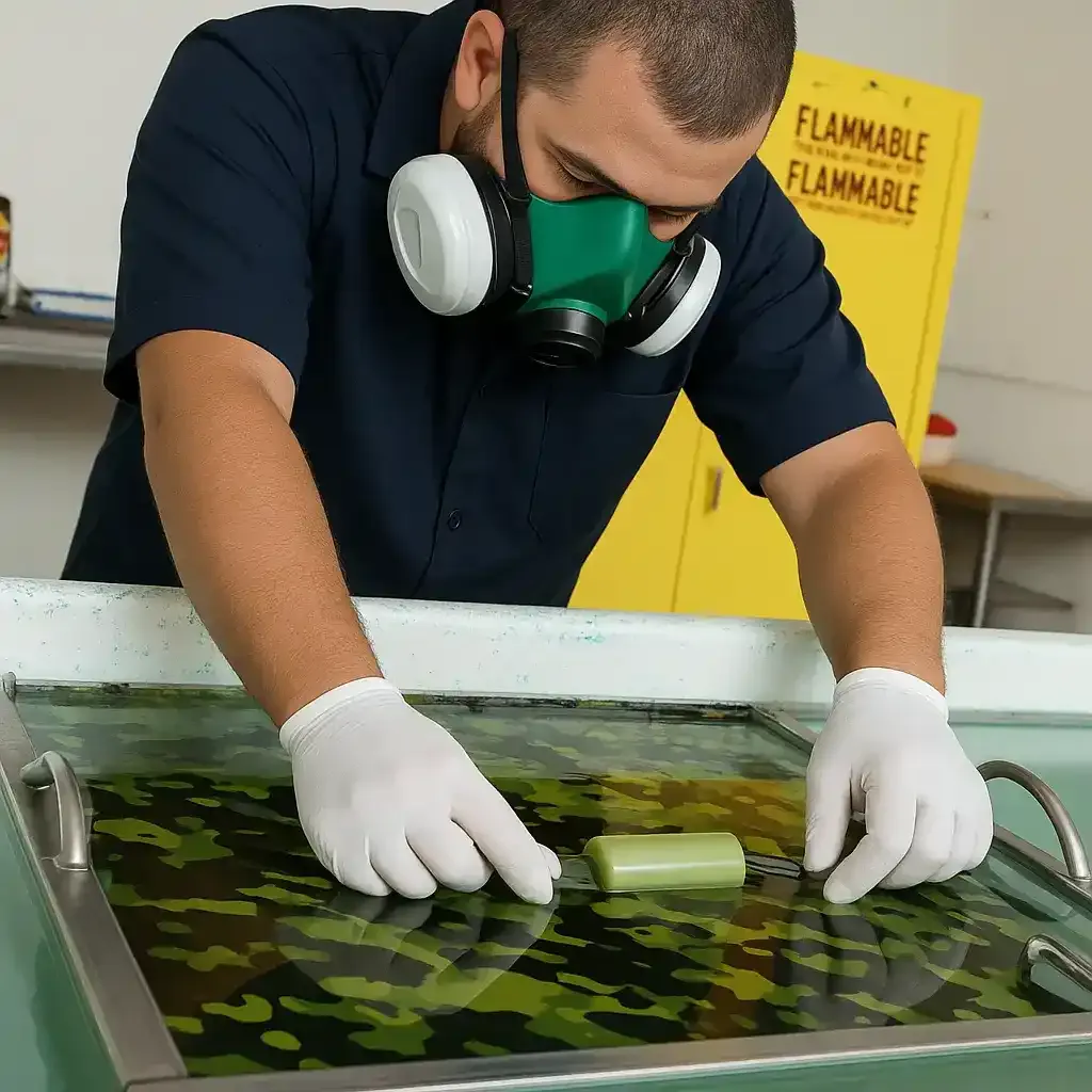 Aplicación de hidroimpresión camuflada